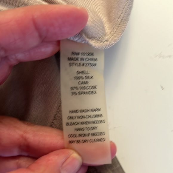 Soft Surroundings Gray Sheer Floral Flowy Top Size XS - Picture 7 of 7